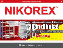 Tablet Screenshot of nikorex.com
